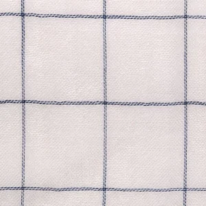 Sheer Check Wool Fabric Natural / Denim