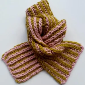 Two Colour Brioche Scarf Pattern